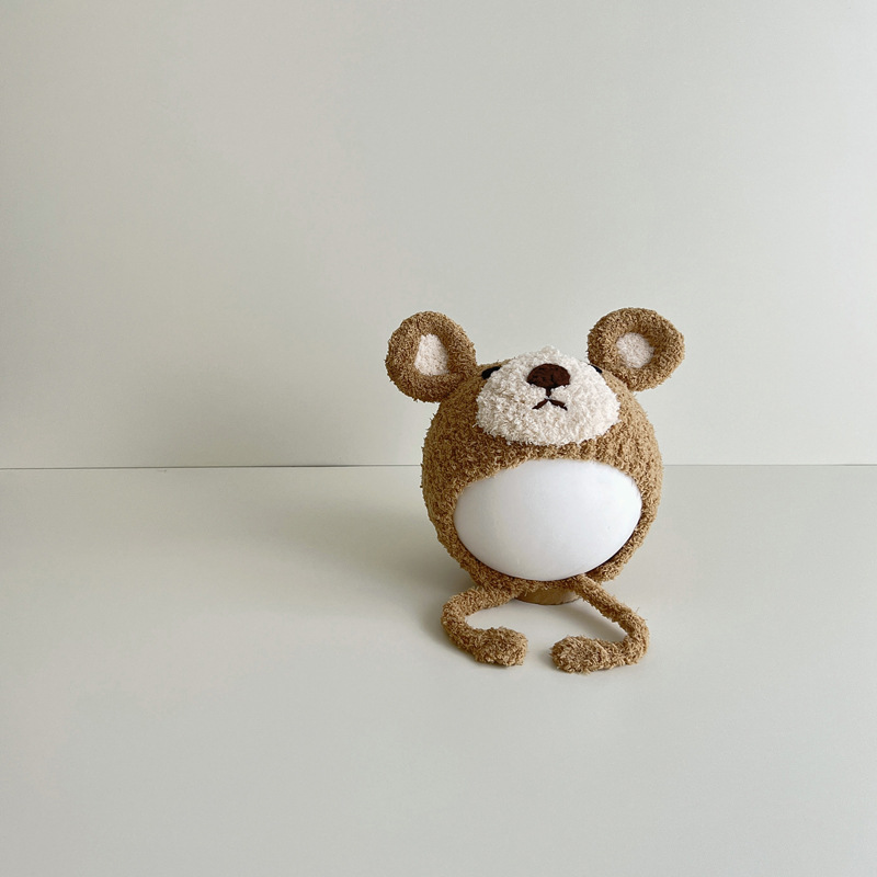 Plush Bear Baby Wool Hat - Image 6