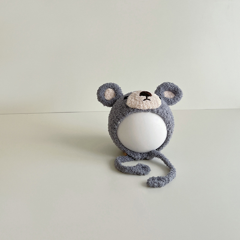 Plush Bear Baby Wool Hat - Image 7