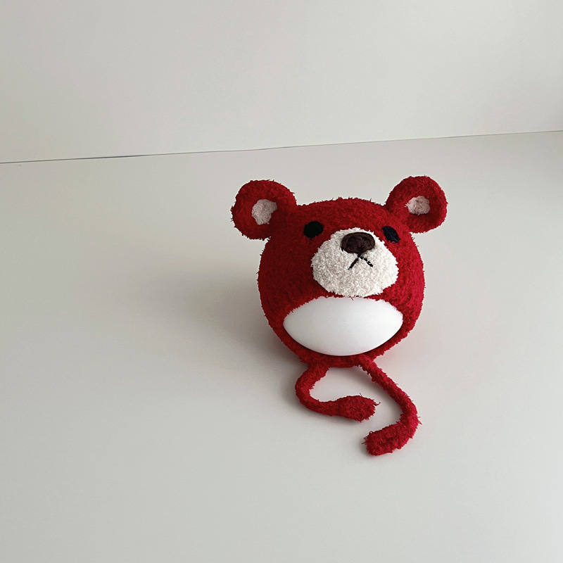 Plush Bear Baby Wool Hat - Image 9