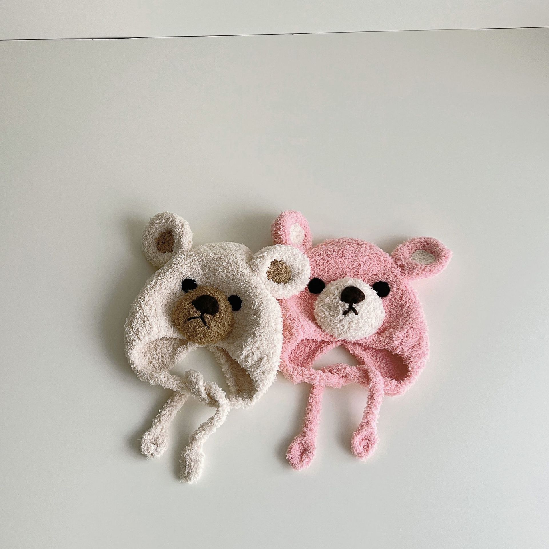 Plush Bear Baby Wool Hat - Image 2