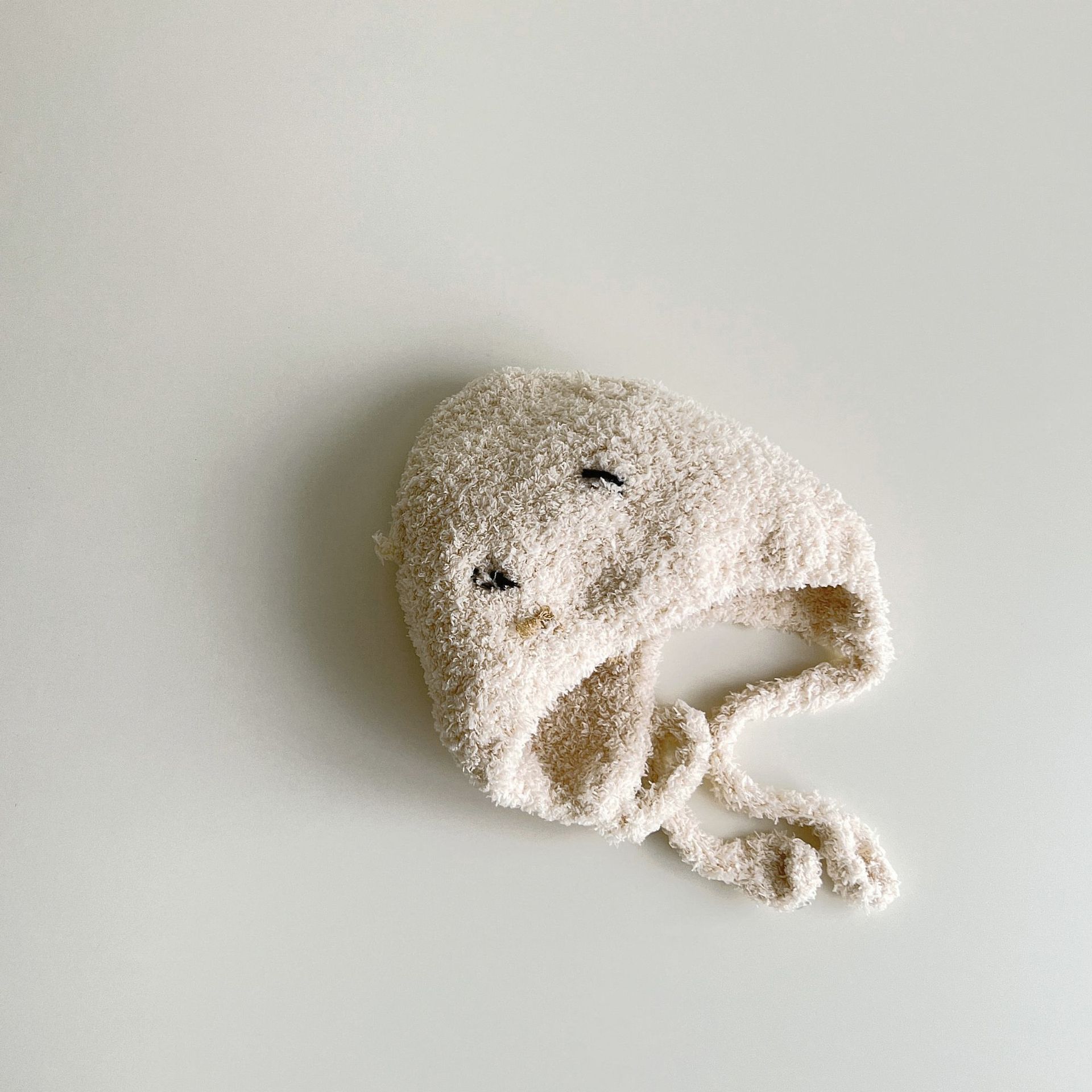 Plush Bear Baby Wool Hat - Image 3