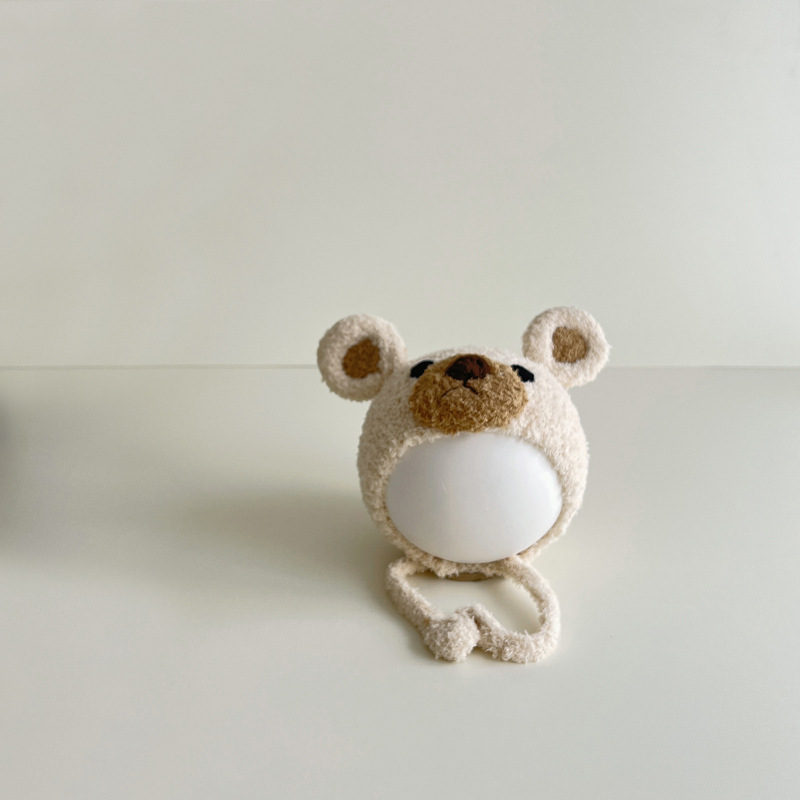 Plush Bear Baby Wool Hat - Image 5