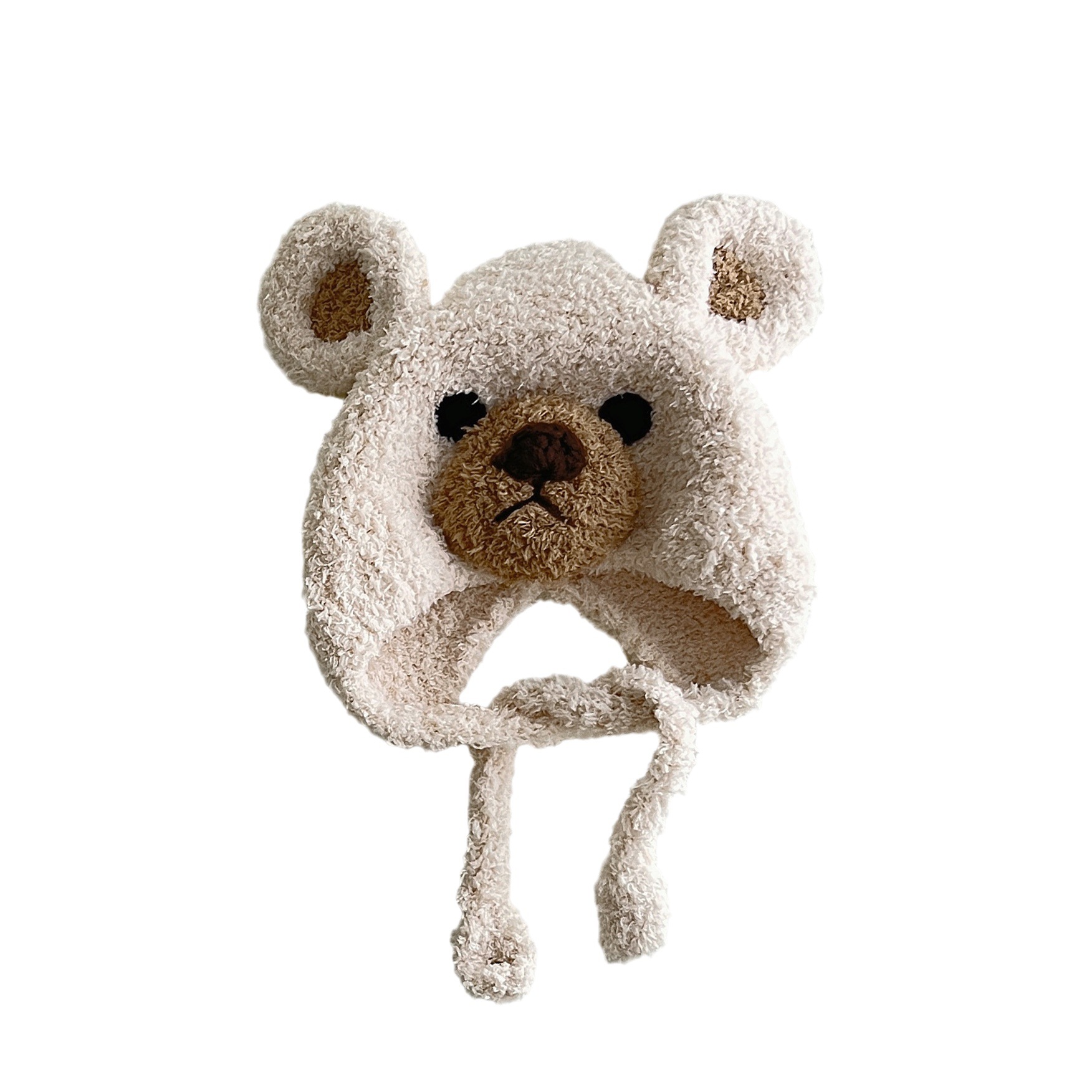 Plush Bear Baby Wool Hat - Image 4