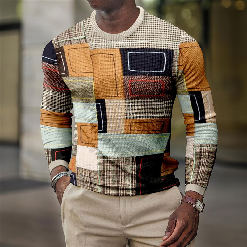 Men's Diamond Plaid Shirt Style 5