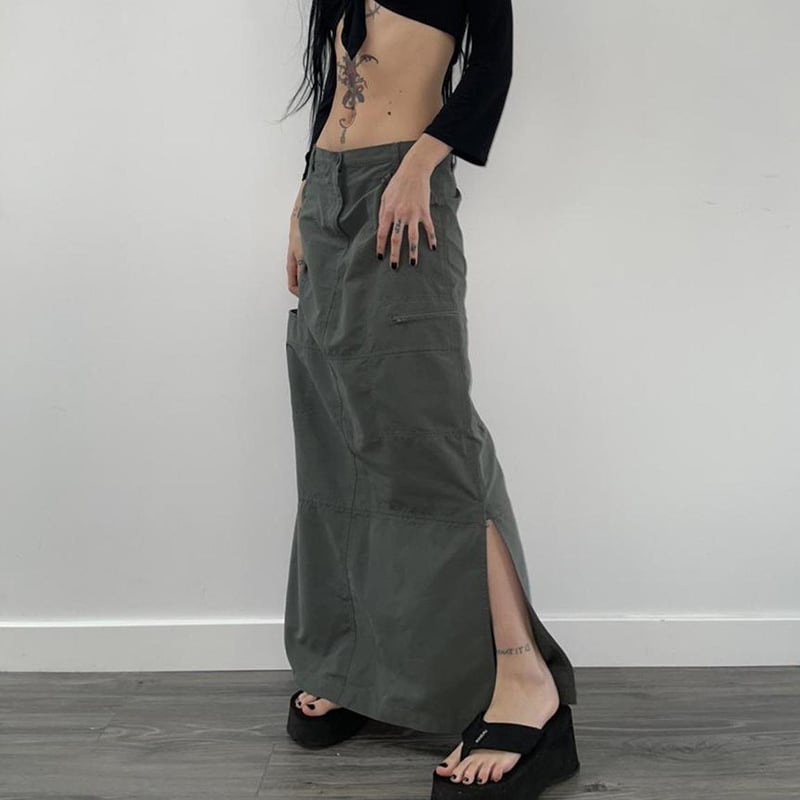 European and American Street Retro Split Skirt View 5