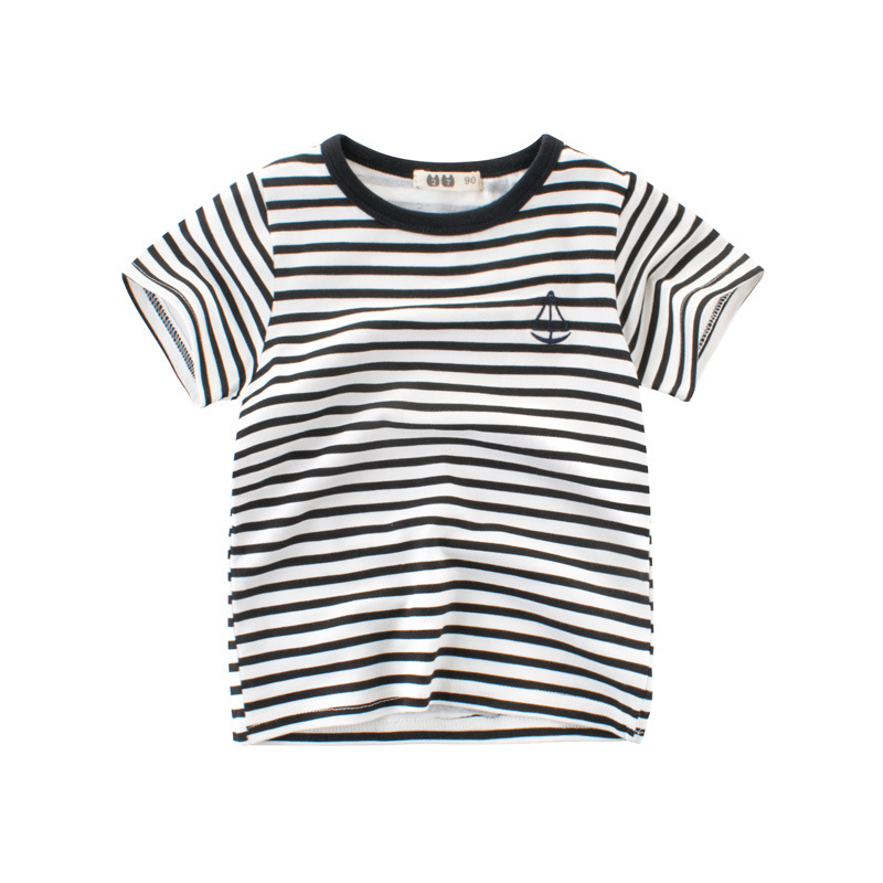 Boys' Cotton Kids Striped T-Shirt Pink