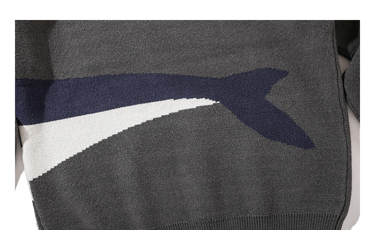 Japanese Vintage Whale Round Neck Sweater - Image 7