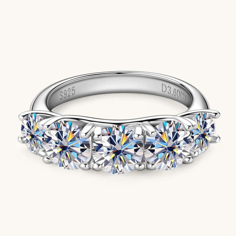 Light Luxury Ins Style 925 Silver Moissanite Ring Image 5