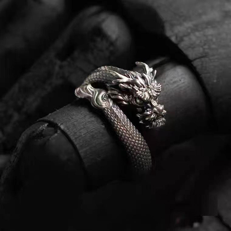 Men's Fashion Retro Dragon Ring Image 1