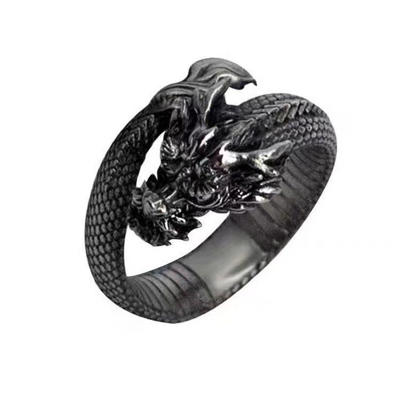 Men's Fashion Retro Dragon Ring Image 5