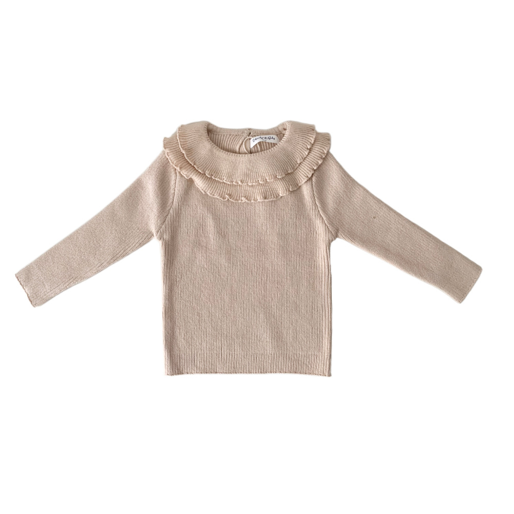Girls' Lotus Leaf Bottoming Sweater 6
