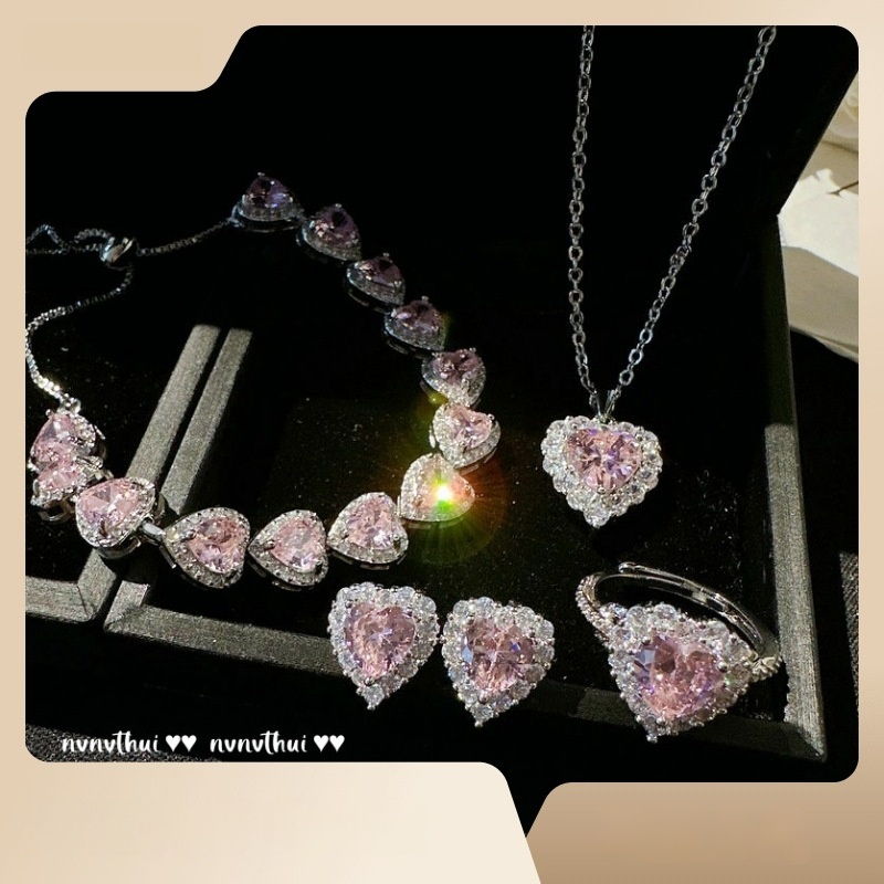 Sweet Peach Love Gem Bracelet