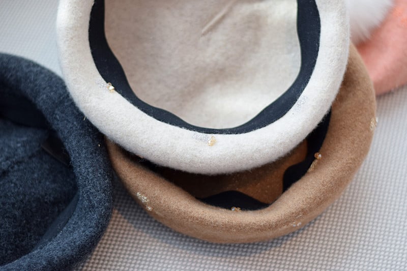 Women's Autumn and Winter Fox Fur Ball Vintage Wool Hat 2