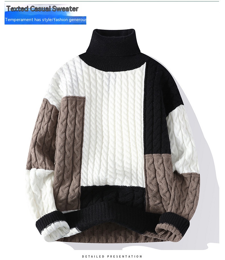 Couple Wear Turtleneck Pullover Thick Sweater