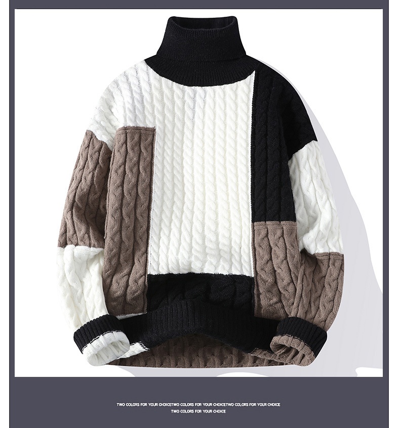Couple Wear Turtleneck Pullover Thick Sweater