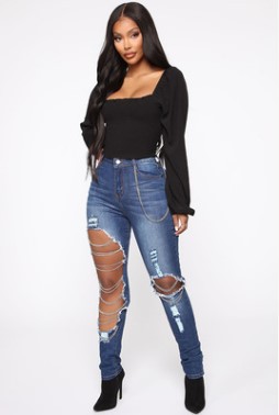 Fashionable Ripped Jeans