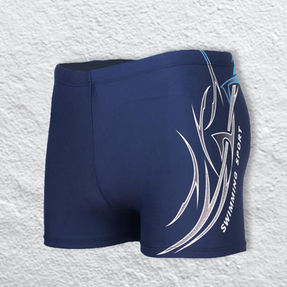 Men's Boxer Plus Size Swimming Shorts Blue
