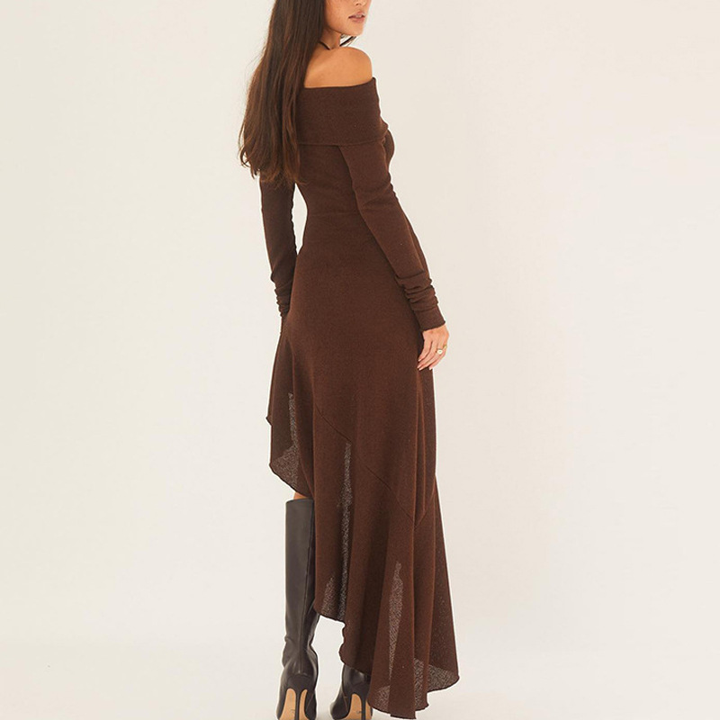 Off-shoulder Long Sleeve Dress Image 6