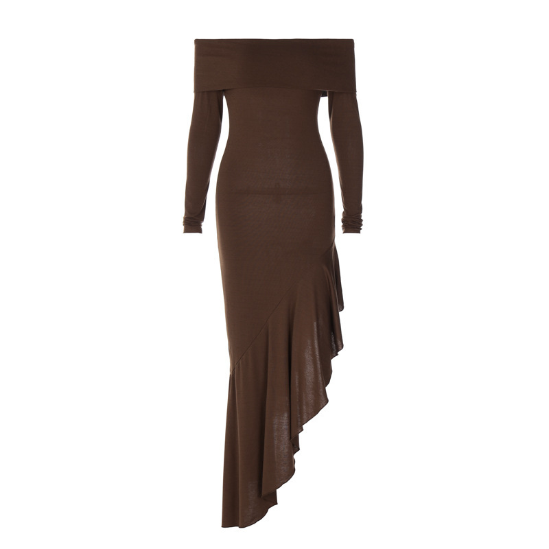 Off-shoulder Long Sleeve Dress Image 3