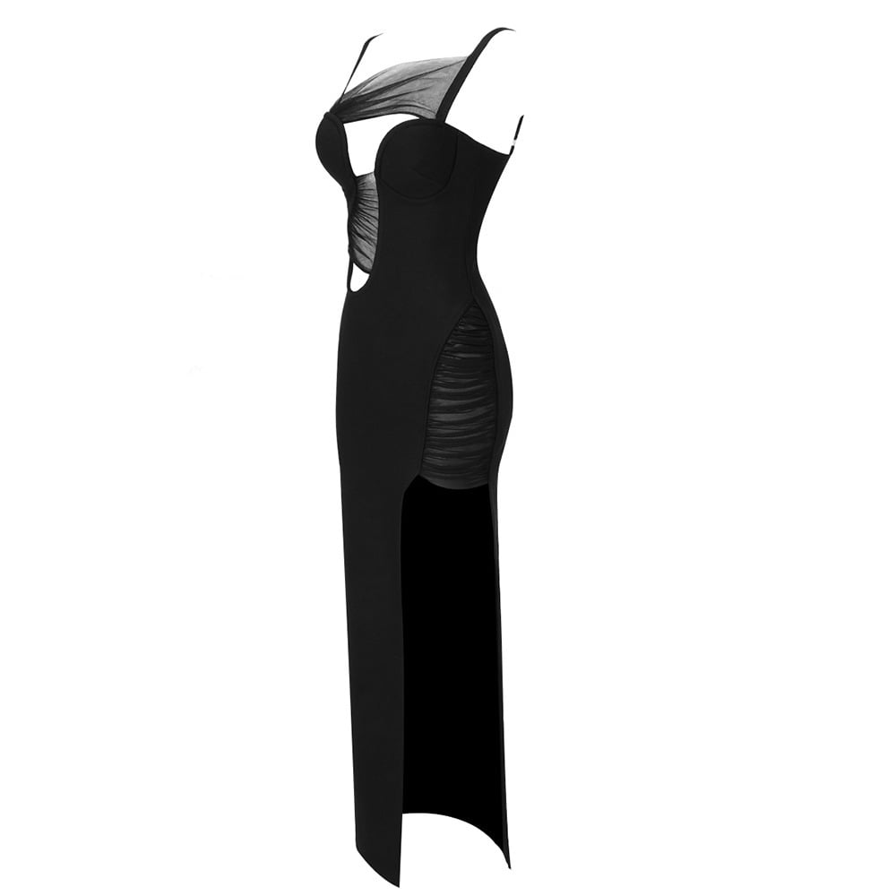 Slit Long Mesh Dress 6