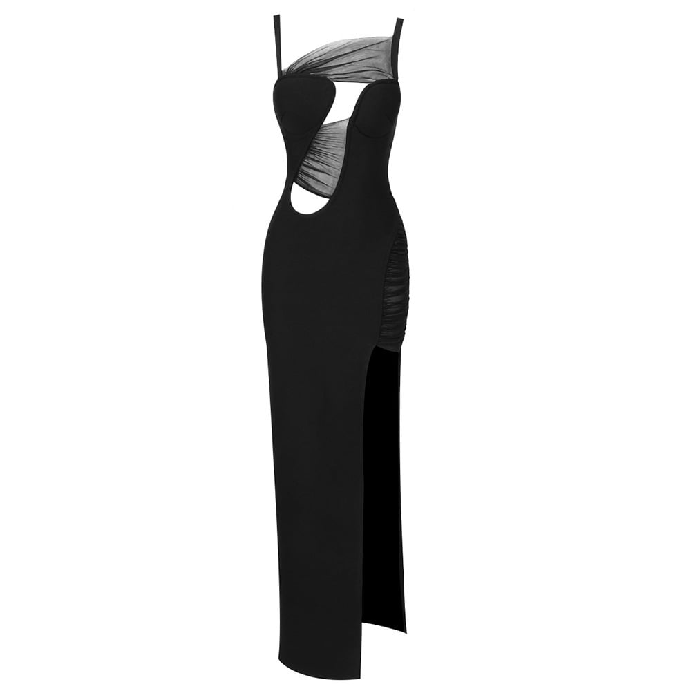 Slit Long Mesh Dress 7