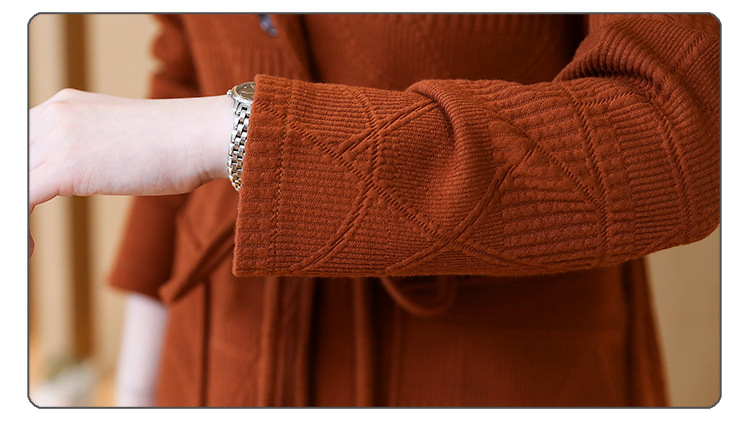 Caramel Lace-up Knitted Casual