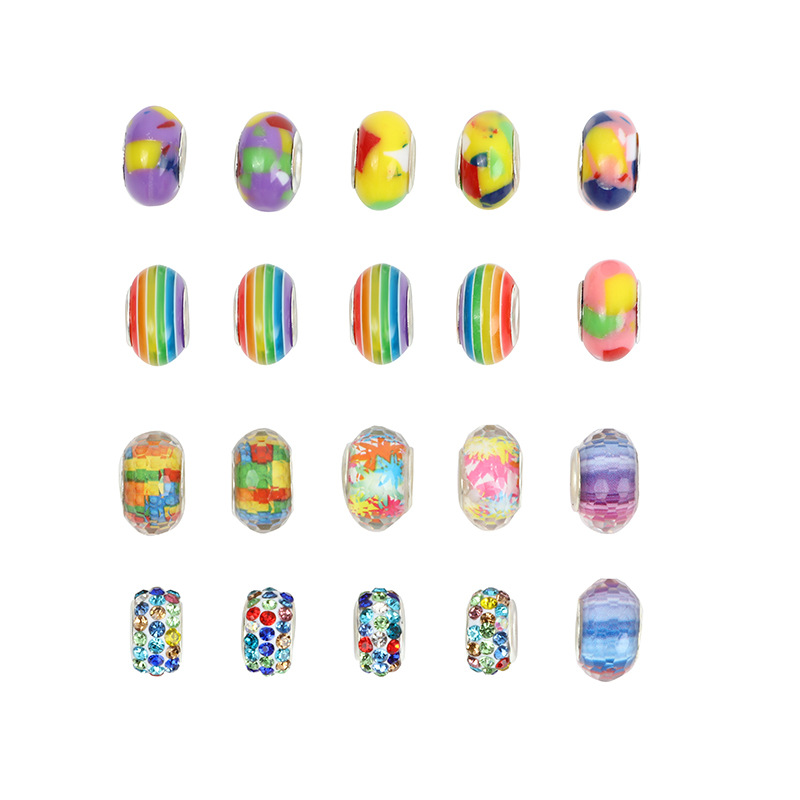 Children's Large Hole Beads Crystal DIY Bracelet Gift Set Image 4