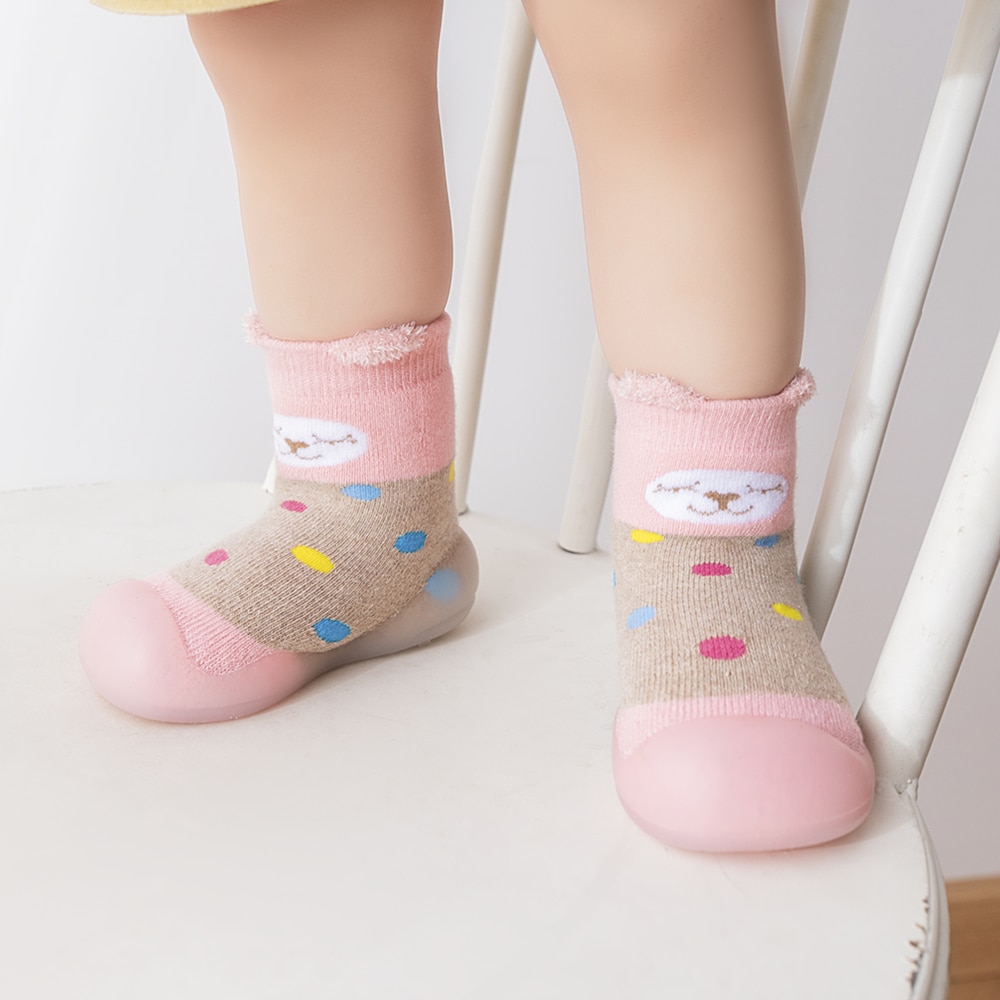Children's Baby Toddler Mid-tube High-top Socks Floor Shoes