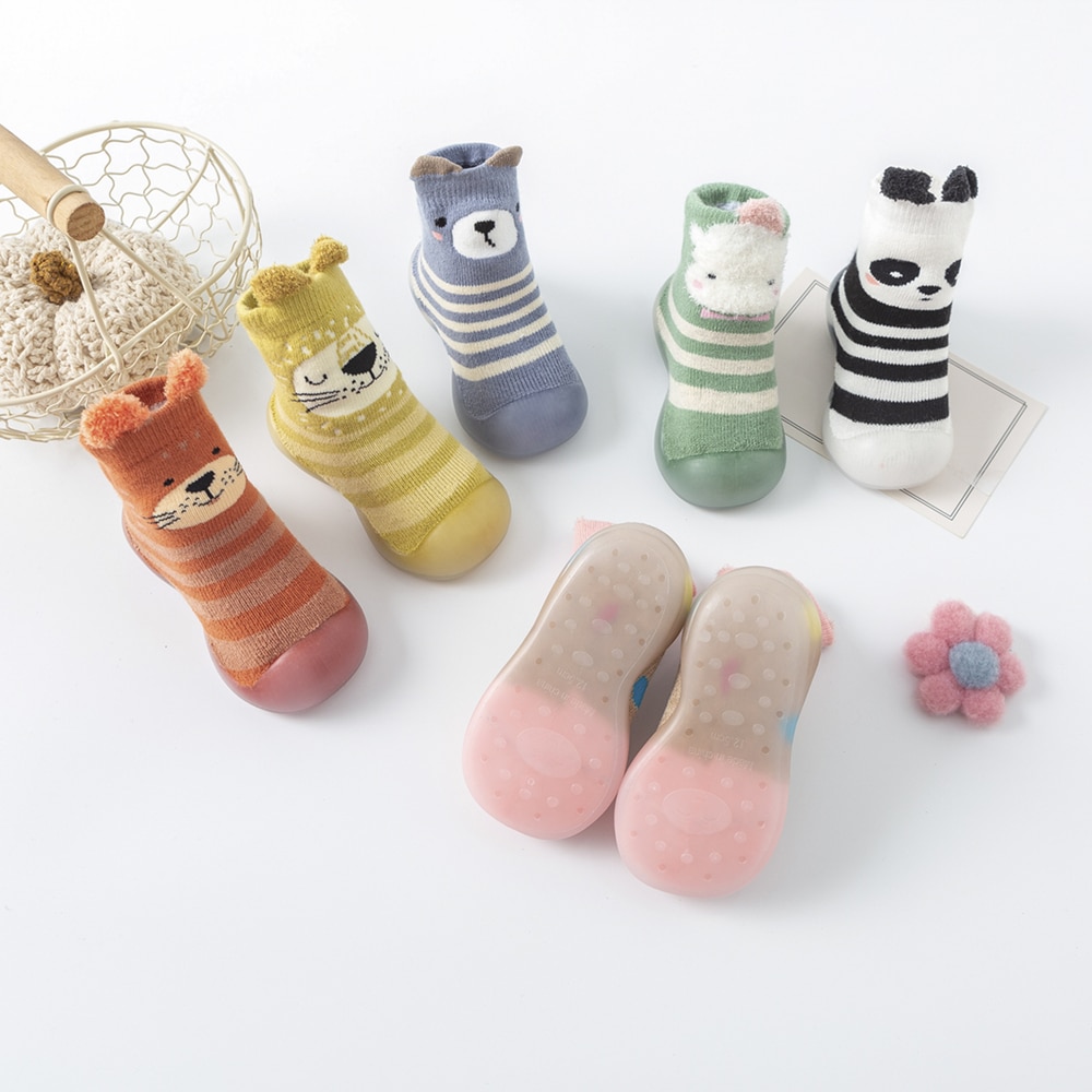 Children's Baby Toddler Mid-tube High-top Socks Floor Shoes