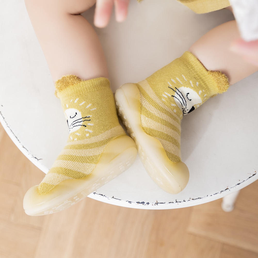 Children's Baby Toddler Mid-tube High-top Socks Floor Shoes