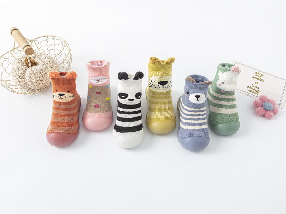 Children's Baby Toddler Mid-tube High-top Socks Floor Shoes