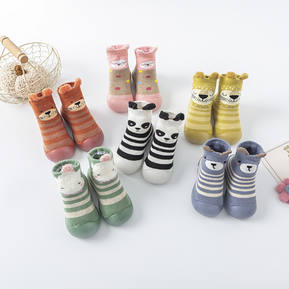 Children's Baby Toddler Mid-tube High-top Socks Floor Shoes