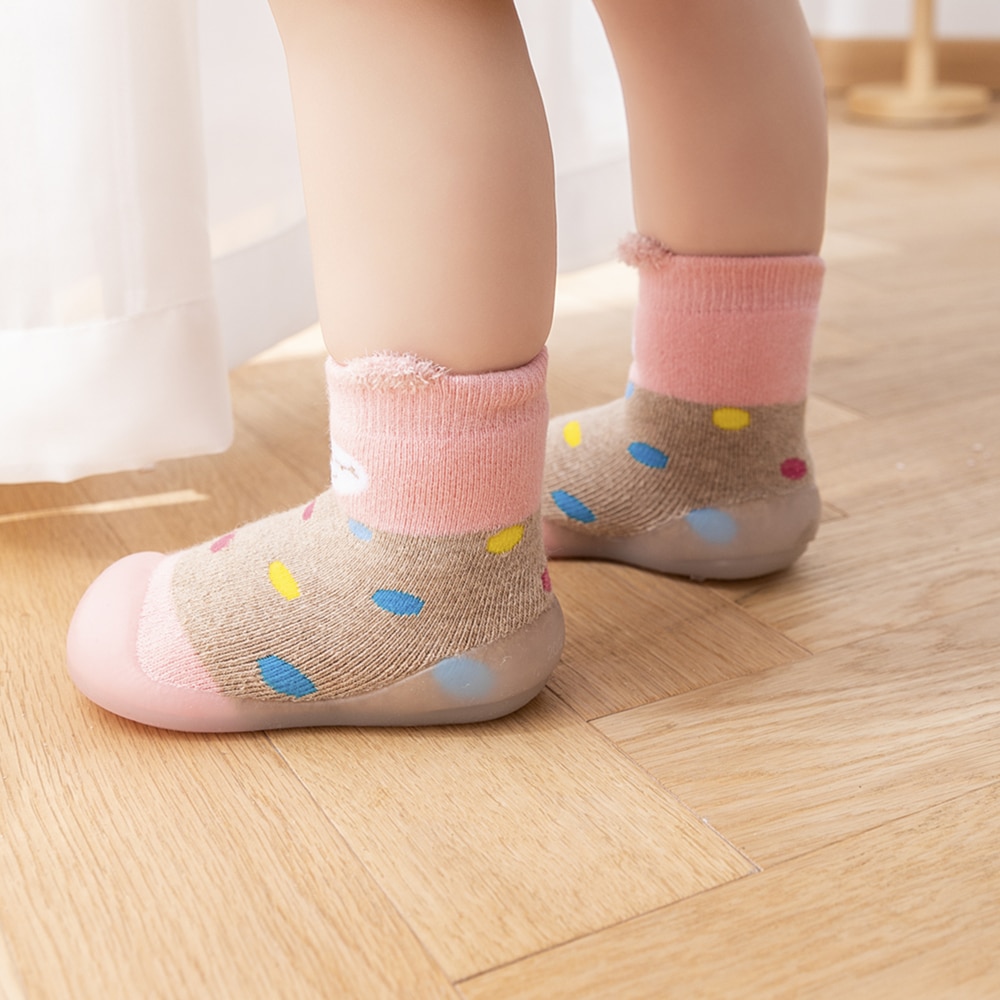 Children's Baby Toddler Mid-tube High-top Socks Floor Shoes