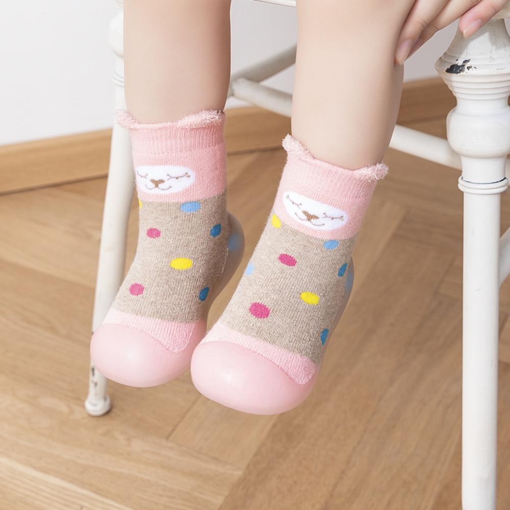 Children's Baby Toddler Mid-tube High-top Socks Floor Shoes