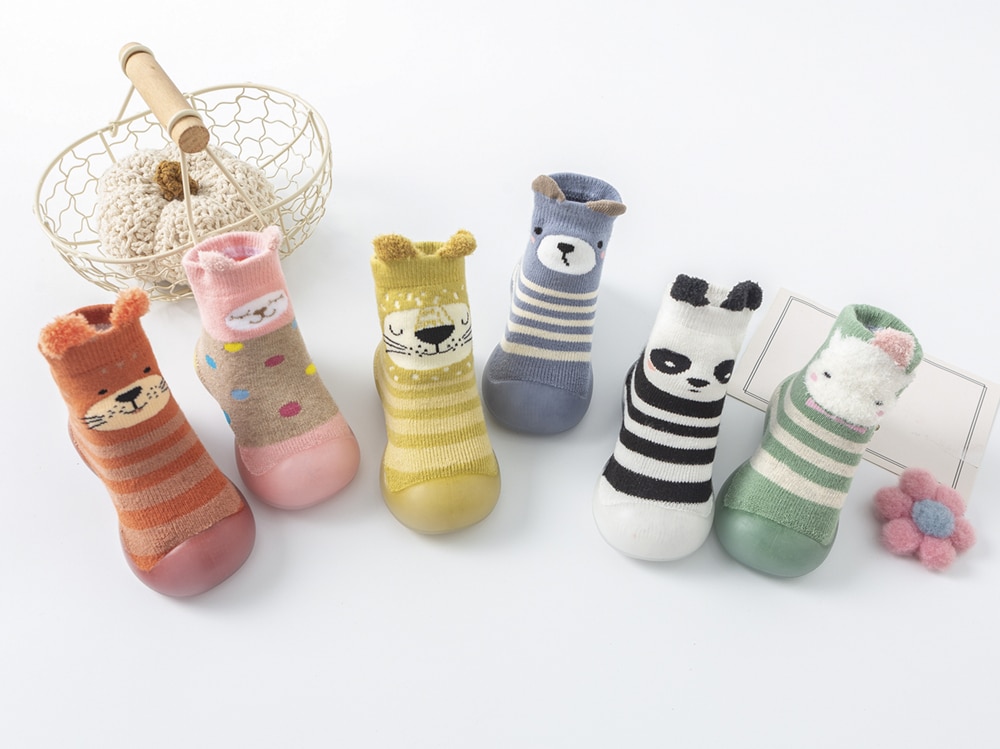 Children's Baby Toddler Mid-tube High-top Socks Floor Shoes