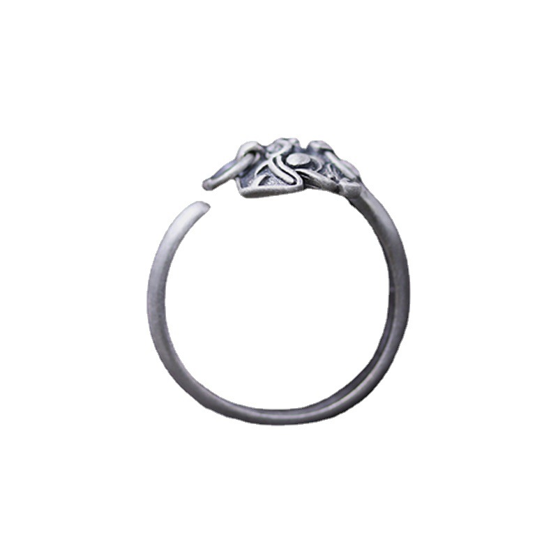Thai Silver Animal Head Ring Image 1