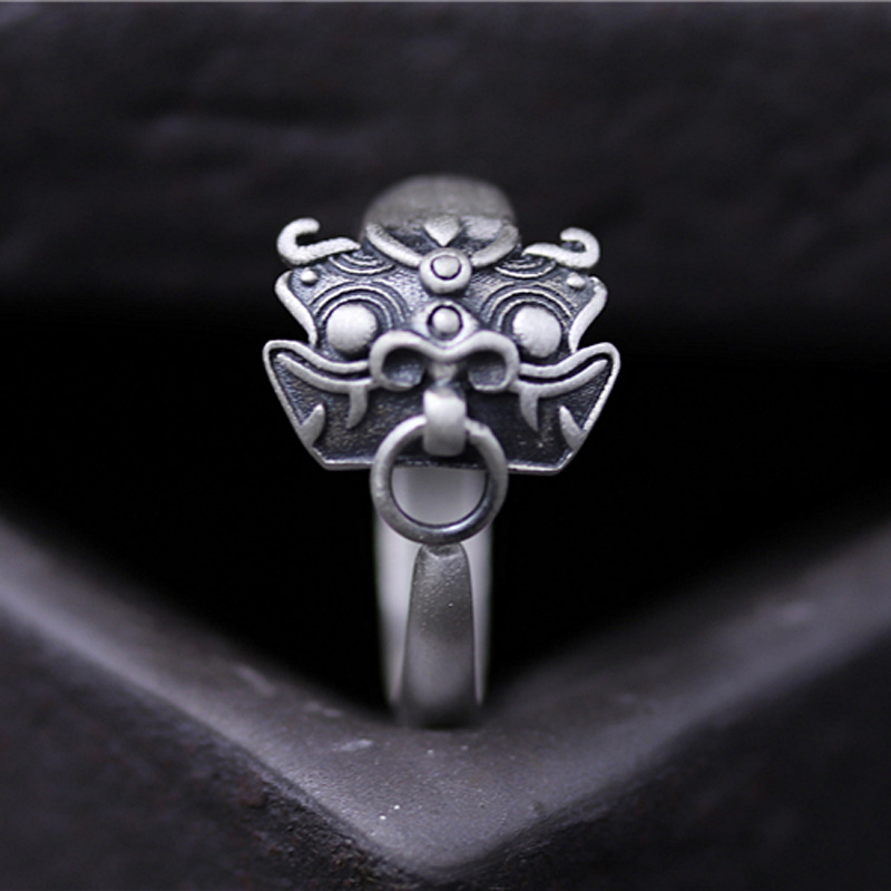 Thai Silver Animal Head Ring Image 7
