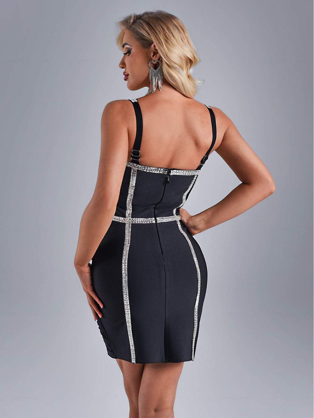 Robe bandage élégante à diamants