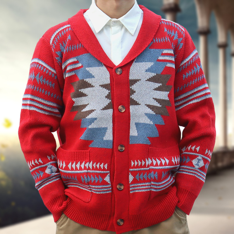 Men's Vintage Jacquard Sweater - Image 3