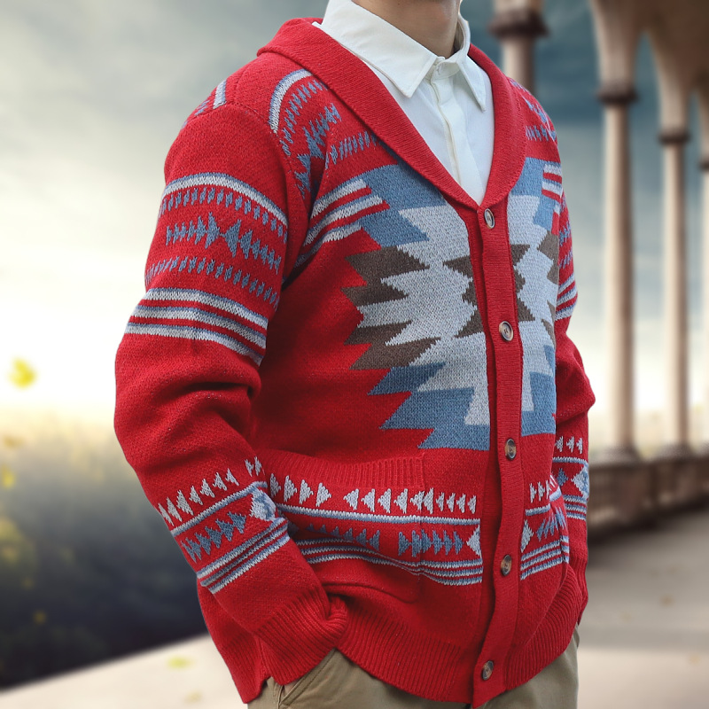 Men's Vintage Jacquard Sweater - Image 6