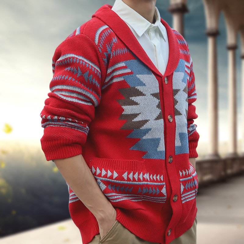 Men's Vintage Jacquard Sweater - Image 5