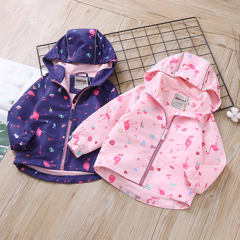 Navy Blue Flamingo Jacket