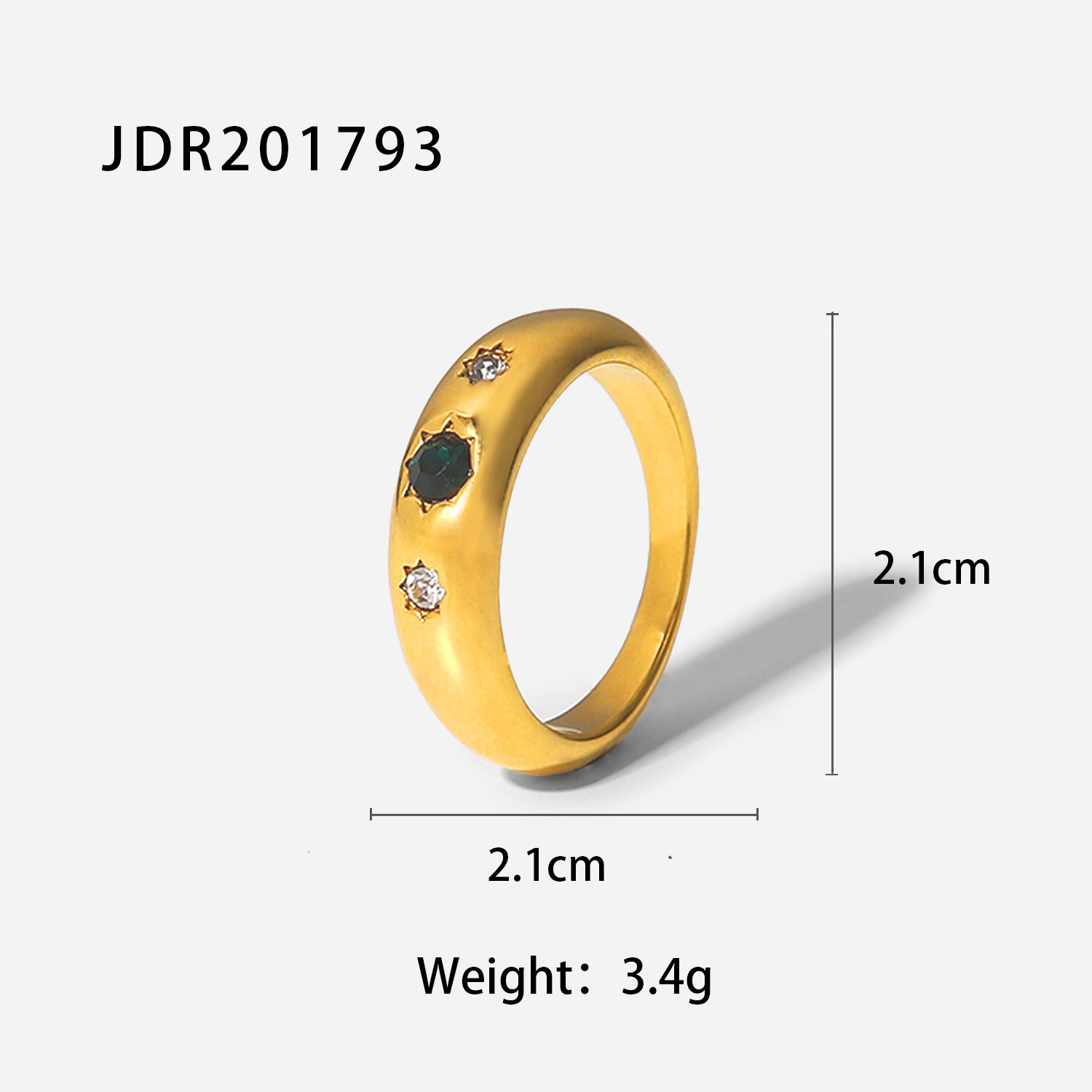 Retro Eight Awn Star Ring 1