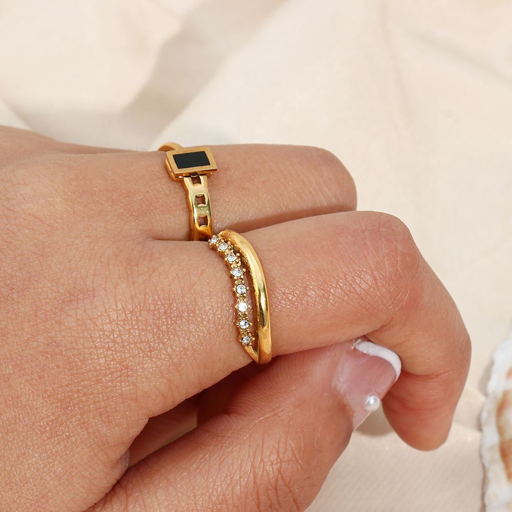 Adeline Diamond Simulant Gold Ring Image 8