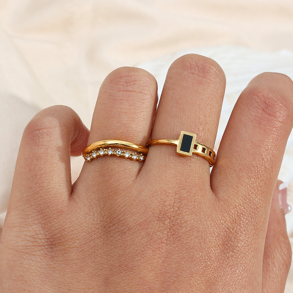 Adeline Diamond Simulant Gold Ring Image 7