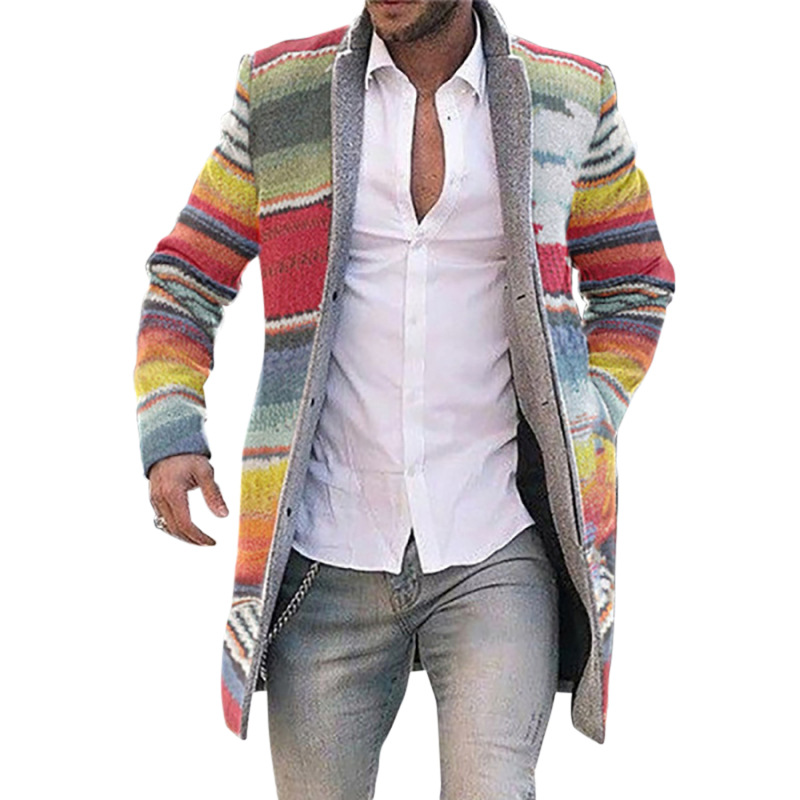 Men's Long Sleeve Trench Coat