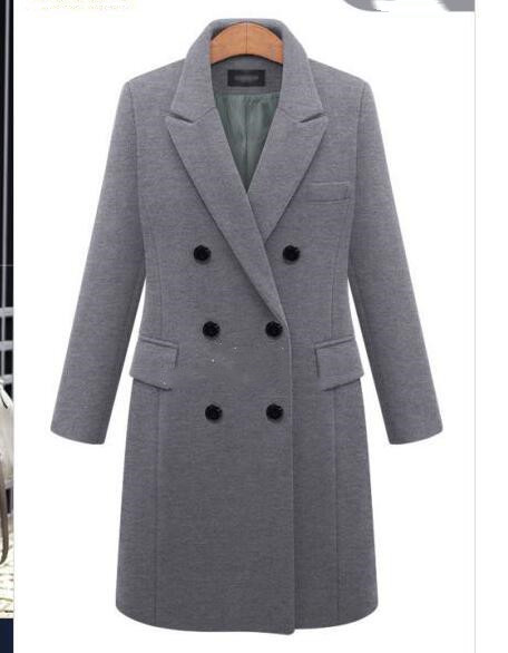Medium Length Woolen Coat - Image 5