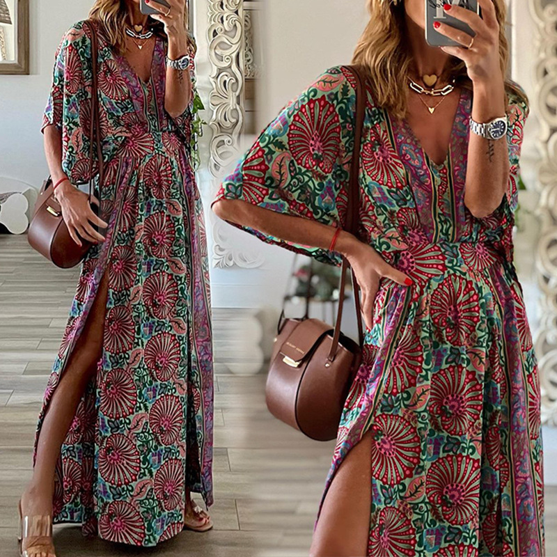 Women's V-neck Dress Image 4
