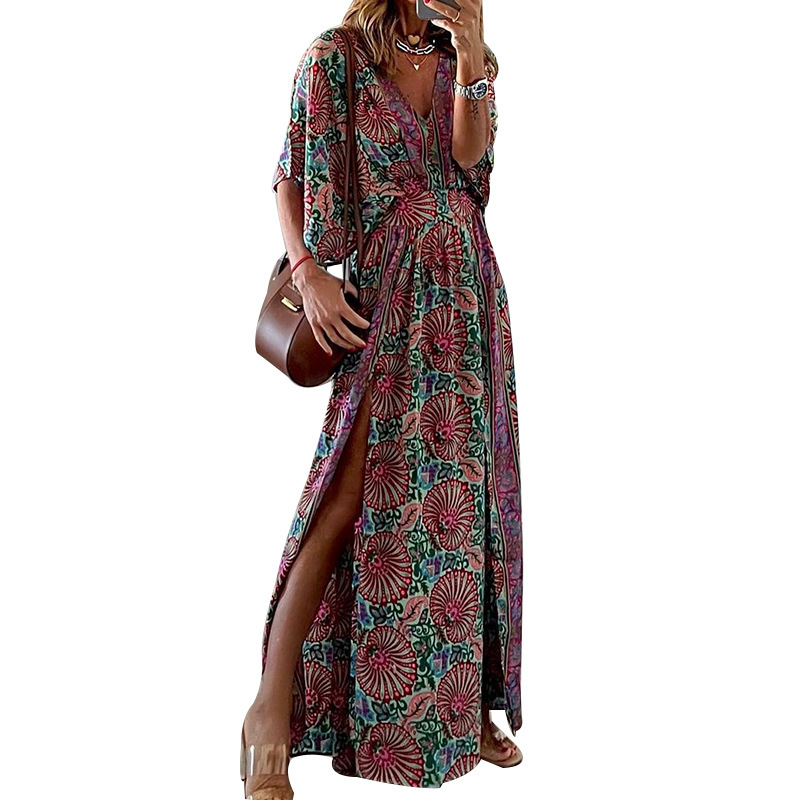 Women's V-neck Dress Image 6