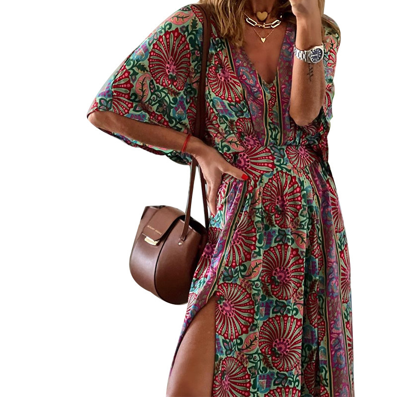 Women's V-neck Dress Image 5